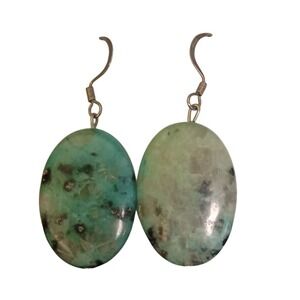 Aqua quartz‎ drop earrings vintage SKUJ042